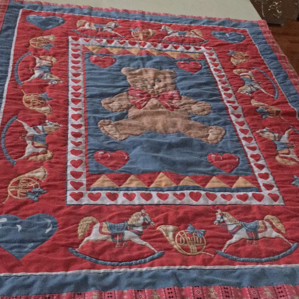 Vintage handmade baby’s quilt
